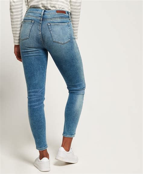 Superdry Super Vintage Skinny Mid Rise Jeans Womens Womens Denim Shop