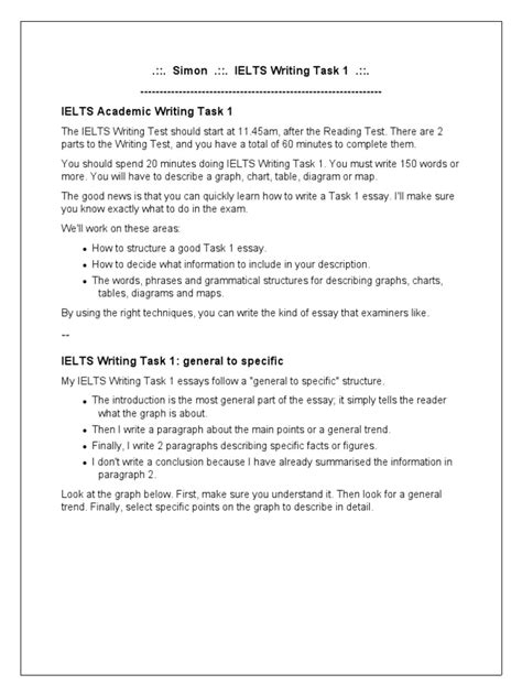 1ielts Writing Task 1 Simons E Book Pdf International English