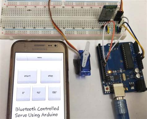 Control Servo Motor With Arduino Bluetooth