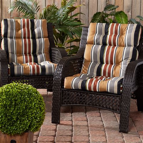 Brick Stripe Outdoor High Back Chair Cushion 2 Pack Walmart Com