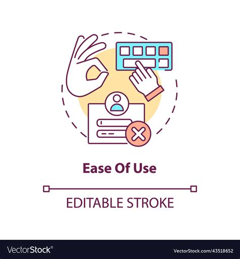 Ease Of Use Concept Icon Royalty Free Vector Image