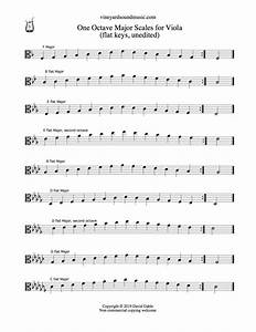 Viola Major Scales One Octave Flat Keys Vineyard Sound Music