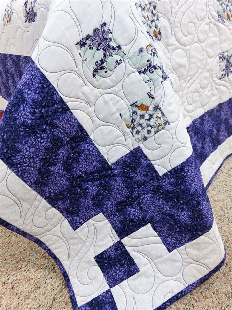 Handmade Quilt For Sale Purple Quilt Queen Size Quilt Queen Etsy
