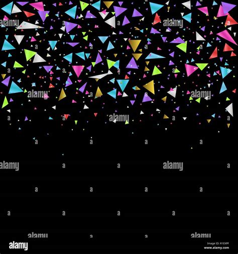Colorful Triangles Confetti Festive Background Vector Illustration