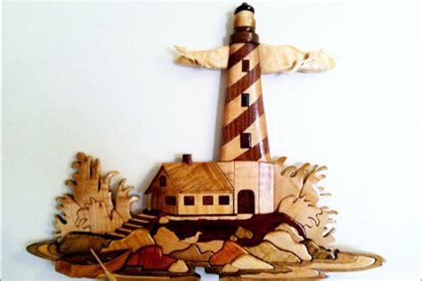 Lighthouse By Kameron Kirk Intarsia Wood Wood Art Lighthouse Crafts