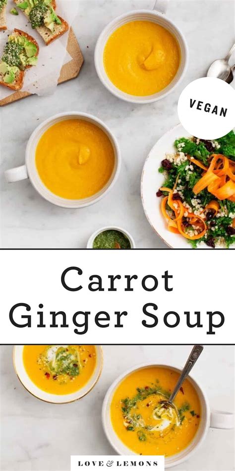 Carrot Ginger Soup Recipe Love And Lemons