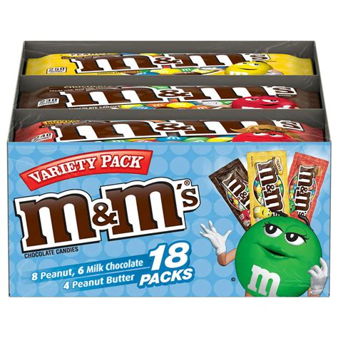 Mandms Chocolate Candy Variety Pack 18 Ct