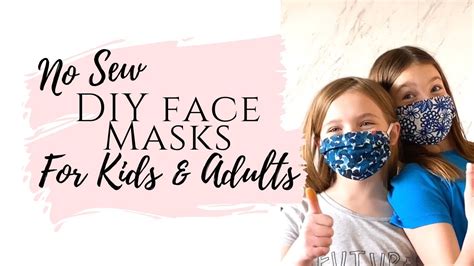 How To Make A Face Mask For Kids And Adults A No Sew Homemade Mask