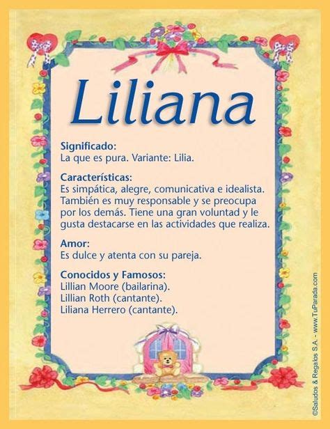 Liliana Imagen De Liliana Significados De Los Nombres