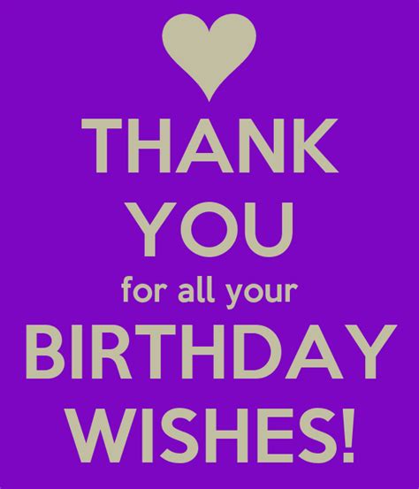Thank You For All Your Birthday Wishes Poster Selc