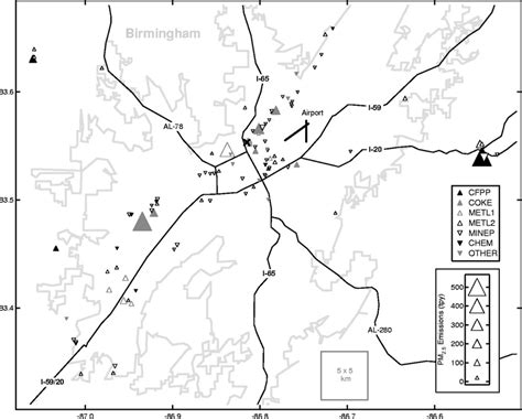 Map Of The Greater Birmingham Area With The Location Of The Nbhm Site