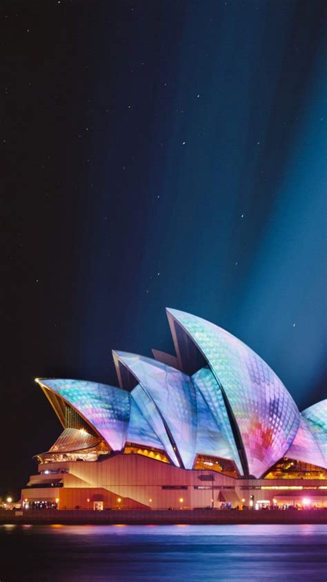 Sydney Opera House Cityscape Night Hd Mobile Wallpaper Wallpaper