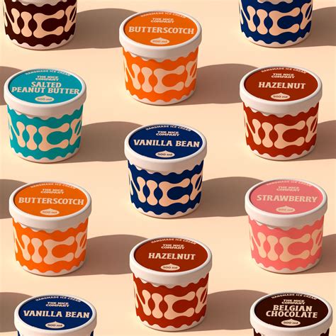 The Nice Company S Ice Cream Design Is Retro Fun Ice Cream Packaging Ice Cream Design Ice