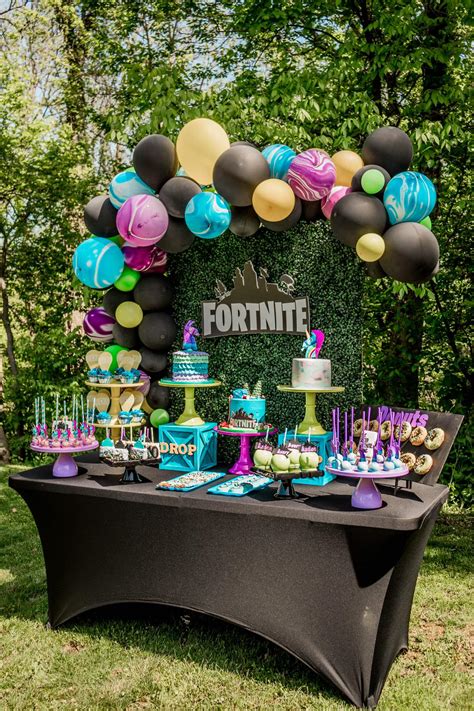 Fortnite Birthday Party Ideas Photo 1 Of 32 Catch My Party