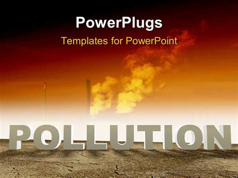 Powerpoint Template Pollution Concept With Smoke In The Sky 23682