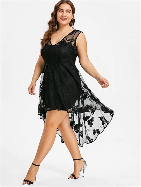 Plus Size High Low Lace Dress With Cami Tank Dress Cheap Lace Dress High Low Lace Dress