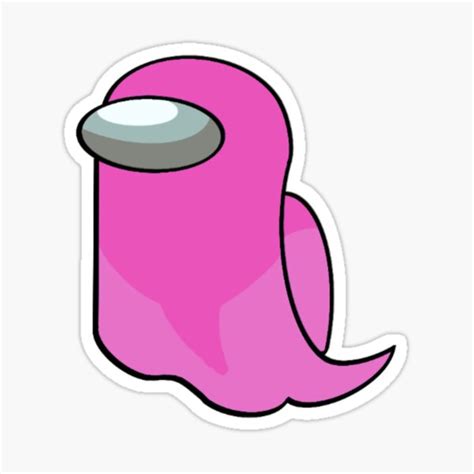 All credit for the game itself goes to innersloth! "Among Us Ghost Pink" Sticker by xmedemi | Redbubble