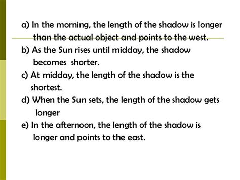 Formation Of Shadows