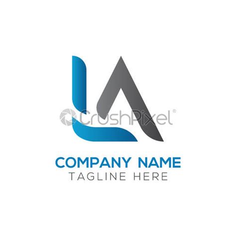 Inicial La Letter Logotipo Comercial Diseño Vector Plantilla Resumen