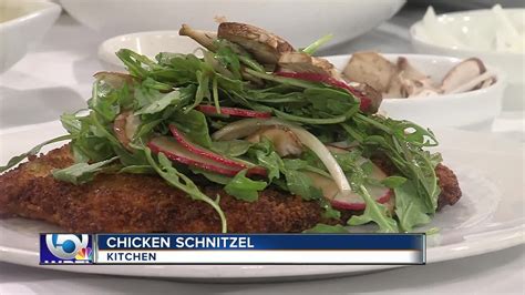 Pounding the chicken breast until it's thin guarantees fast, even cooking, which helps keep the meat moist and flavorful. Chicken schnitzel on arugula salad with lemon-balsamic ...