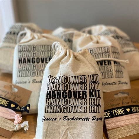 Hangover Kit Bachelorette Party Bags Hangover Kit Bags Custom Etsy