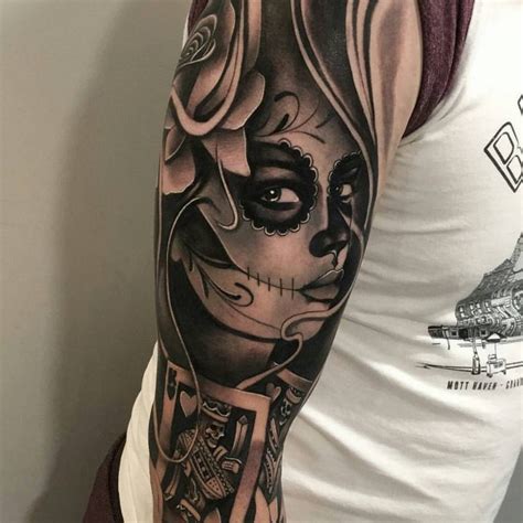 90 Best Day Of The Dead Tattoos Designs And Meanings 2019