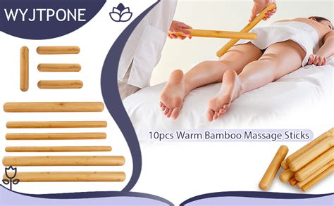 Bamboo Massage Stick Sets For Body Shaping Bamboo Massage Roller Bamboo Guasha