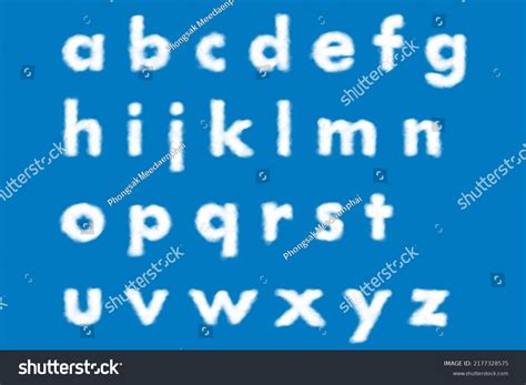 White Clouds English Alphabet Character Z Stock Illustration 2177328575