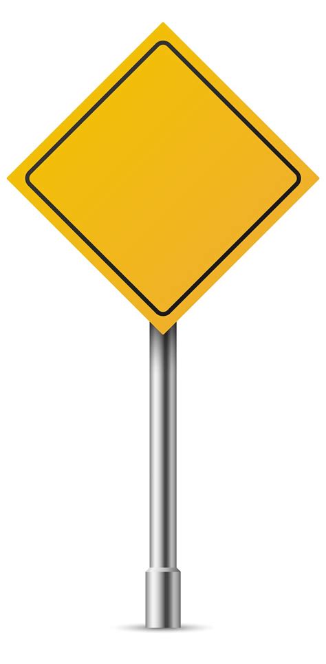 Yellow Diamond Road Signs