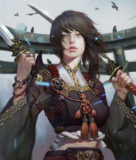 artstation samurai ㅇㅇ joo heroic fantasy fantasy warrior fantasy girl fantasy samurai