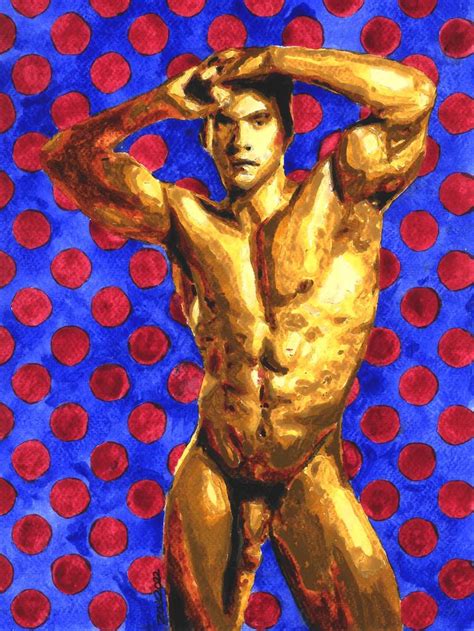 Male Nude With Polka Dot No 4 Painting By Zak Mohammed Saatchi Art