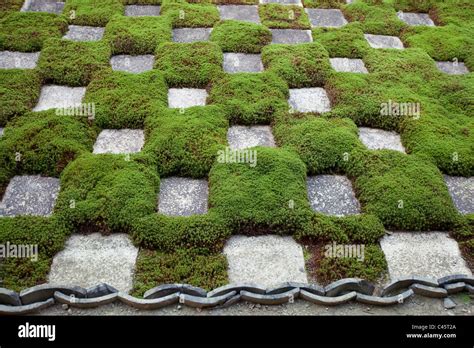 At Tofuku Ji Temple Garden With Stones And Moss Arranged In A