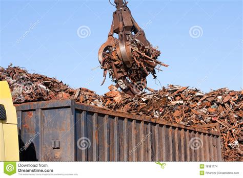 Scrap Metal Of Open Cast Mine Heavy Dump Trucks Royalty Free Stock