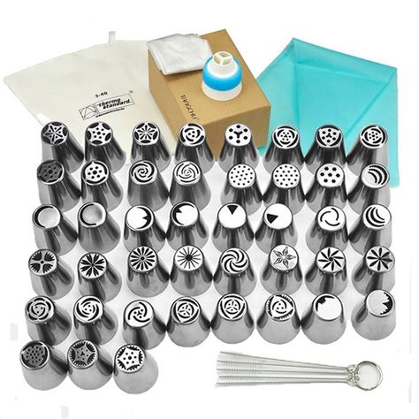 TANGCHU Russian Piping Tips 29PCS SET Stainless Steel Large Size Icing