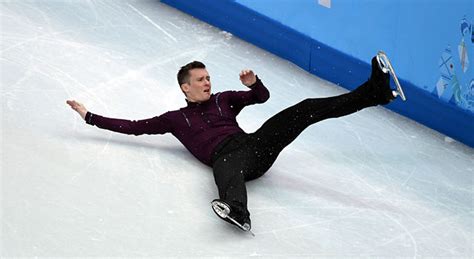 Us Figure Skating Champ Jeremy Abbott Falls Hard Finishes Routine