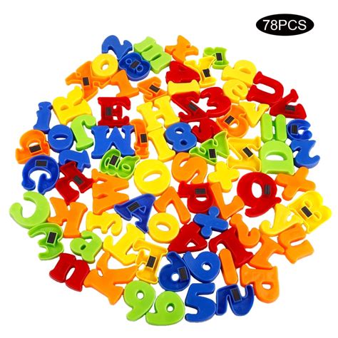 Set Of 26 Colorful Teaching Magnetic Numbers Fridge Magnets Alphabet
