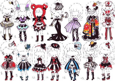 CLOSED- Goth clothes by Guppie-Adopts on deviantART | Goth outfits, Art clothes, Drawing clothes