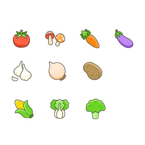 Vector Cartoon Vegetables Material Vegetables Clipart Cartoon Clipart
