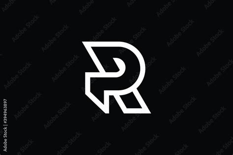 Rp Logo Letter Design On Luxury Background Pr Logo Monogram Initials Letter Concept Rp Icon