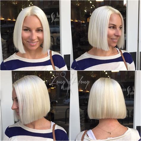 If you'd prefer a classier way of wearing an undercut, this hairstyle is made for you. BOLD BLUNT BLONDE BOB. #platinum #blonde. (With images ...