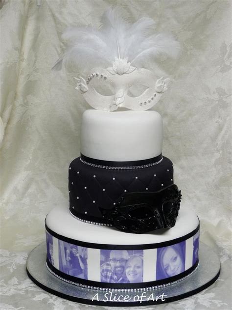 Mask Wedding Cake Decorated Cake By A Slice Of Art Cakesdecor