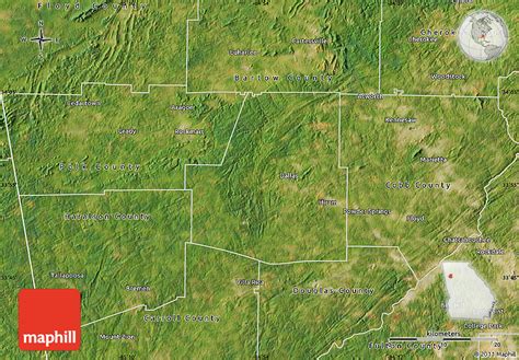 Satellite Map Of Paulding County