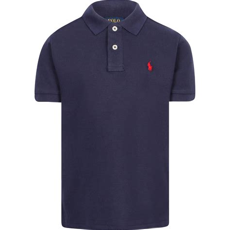 Polo Ralph Lauren Logo Polo Shirt In Navy Blue Bambinifashioncom