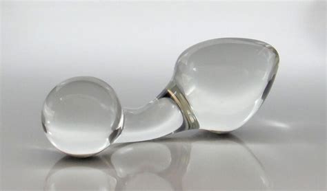 Small Glass Curved Neck Rosebud Butt Plug Sex Toy Etsy Uk