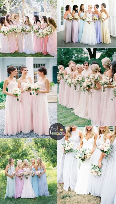 Pastel Bridesmaid Dresses 4 Ways To Give Classic Soft Colour Choices