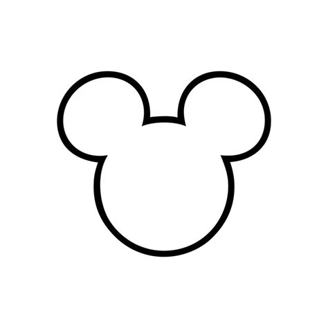 Mickey Mouse Head Outline Svg Free