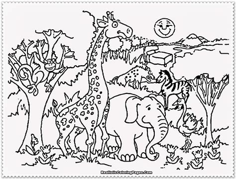 Zoo Animal Coloring Pages | Realistic Coloring Pages