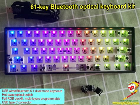 Diy Mechanical Keyboard Kit Rgb Spot Walnut Mechanical Keyboard