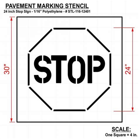Stop Sign Stencil For Parking Lot And Road Markings Stop Sign Floor