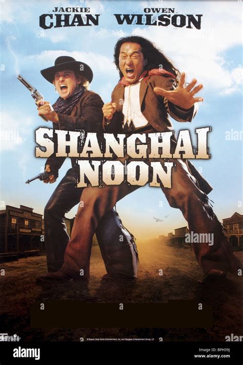 Owen Wilson Jackie Chan Plakat Shanghai Noon 2000 Stockfotografie